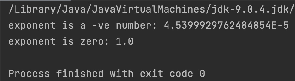 Java Math.exp() Example Output_2