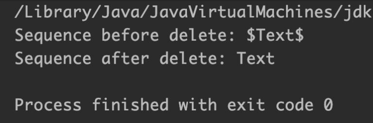 Java StringBuilder deleteCharAt() Method With Examples