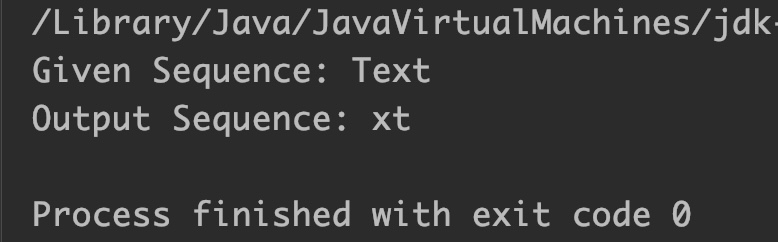 Java StringBuilder deleteCharAt Example Output_3