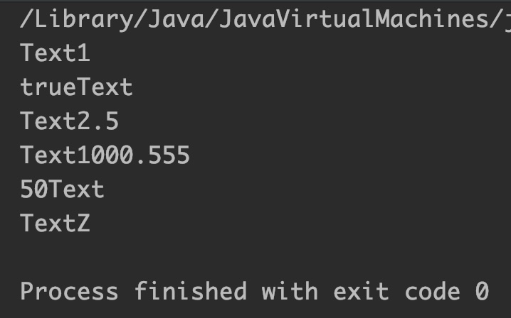 Java StringBuilder insert() example Output_1