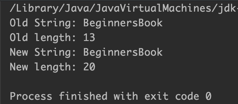 Java StringBuilder setLength() Example Output_2