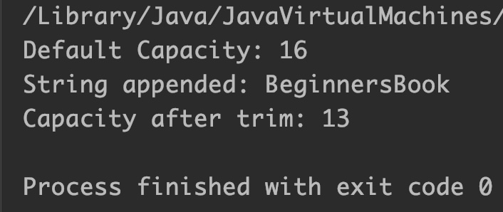 Java StringBuilder trimToSize() Output_1