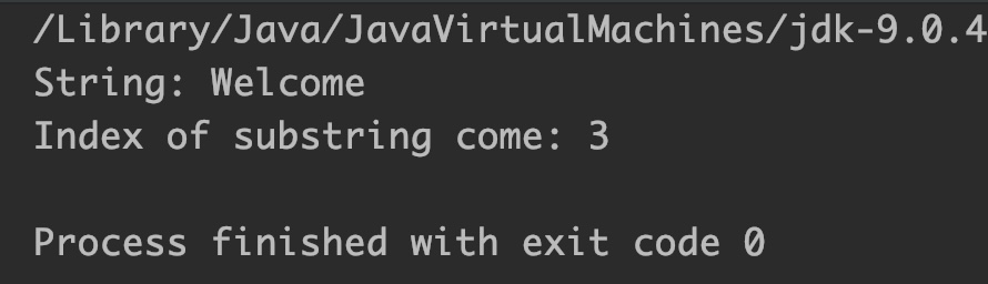 Java StringBuffer indexOf() Example
