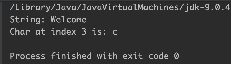 Java StringBuffer charAt() Example