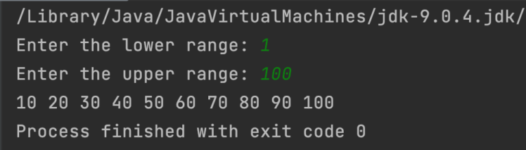 Check Duck Number in Java and Print these numbers in a range
