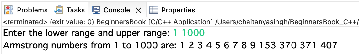 C Program to Display Armstrong Number Between Two Intervals